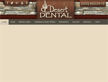 Tablet Screenshot of desertdentaltucson.com